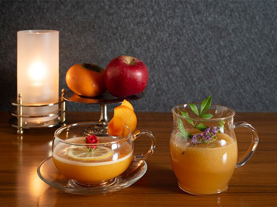 バー　モクテル　柿　りんご　カモミール　アッサム　紅茶　大阪